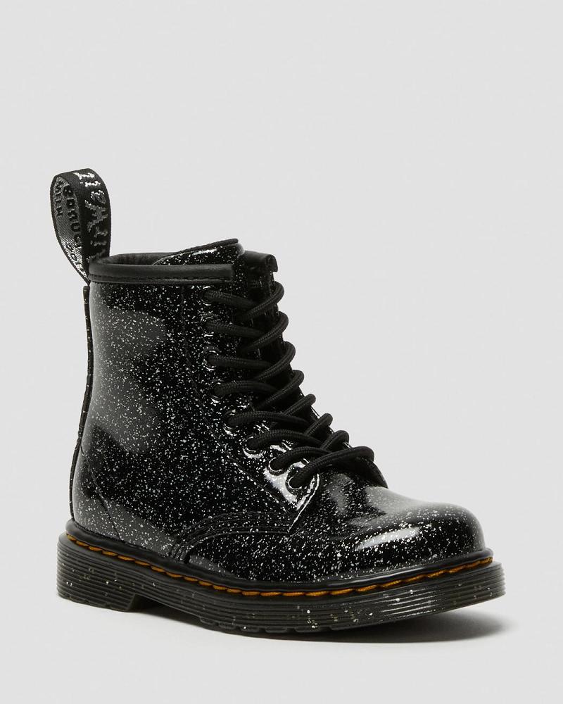 Dr Martens Toddler 1460 Glitter Snørestøvler Børn Sort | DK 691BEX